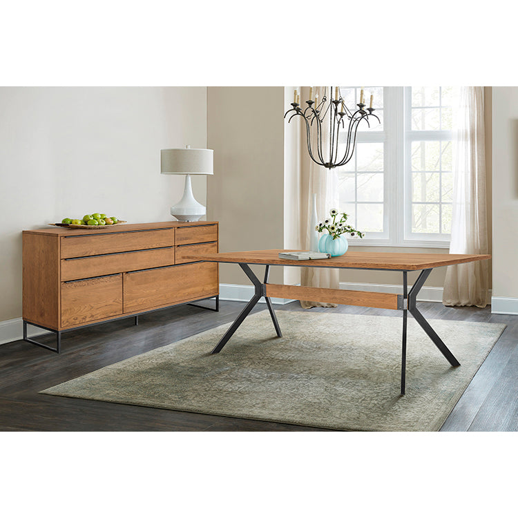 Nevada Rustic 2 piece set with Dining Table and Sideboard in Balsamico  By Armen Living | Dining Tables | Modishstore