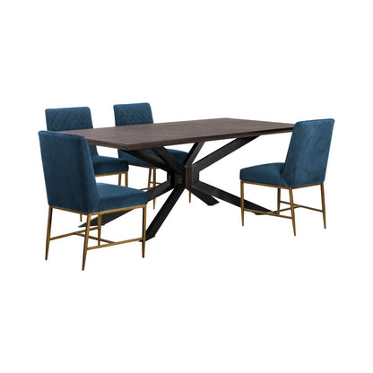 Pirate and Blue Memphis 5 Piece Modern Dining Set By Armen Living | Dining Sets | Modishstore - 2