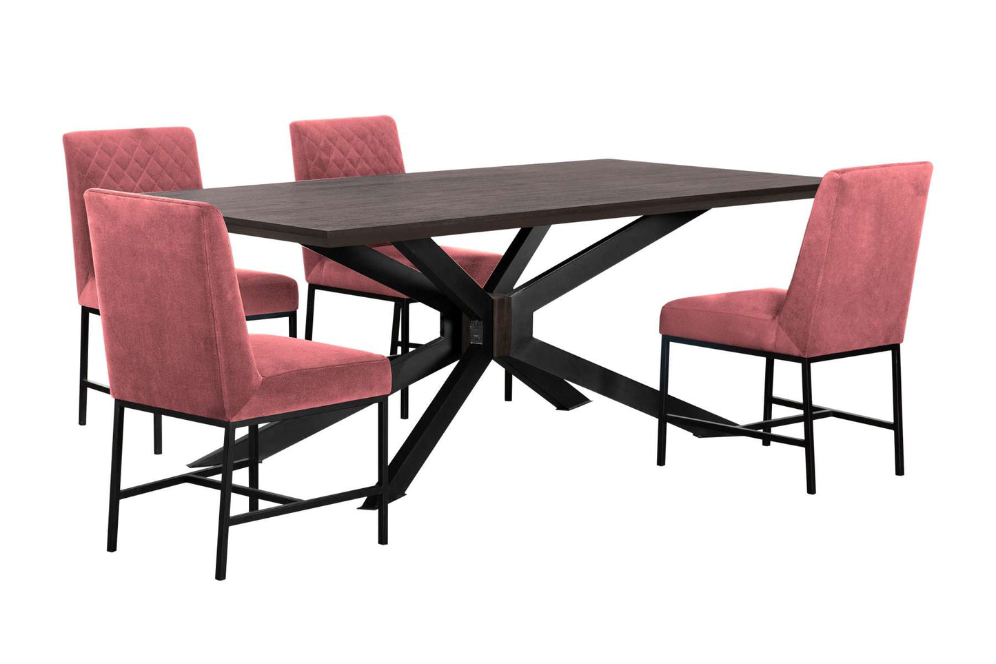 Pirate and Pink Napoli 5 Piece Modern Dining Set By Armen Living | Dining Sets |  Modishstore  - 2