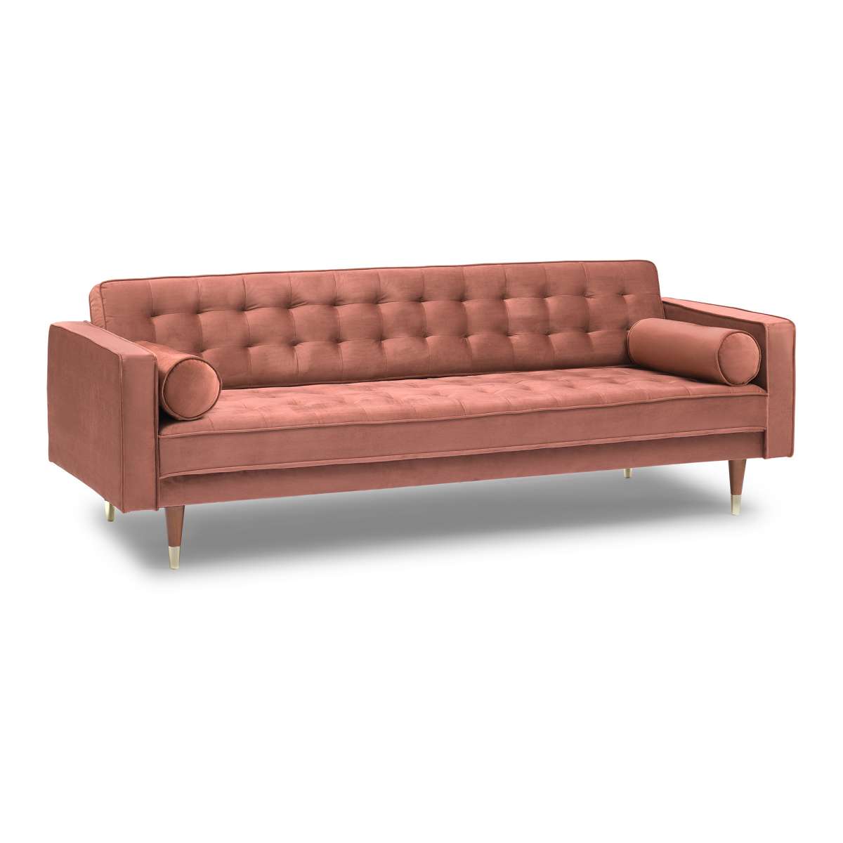 Somerset Blush Velvet Mid Century Modern Sofa Seating Set By Armen Living | Sofa Set | Modishstore - 4