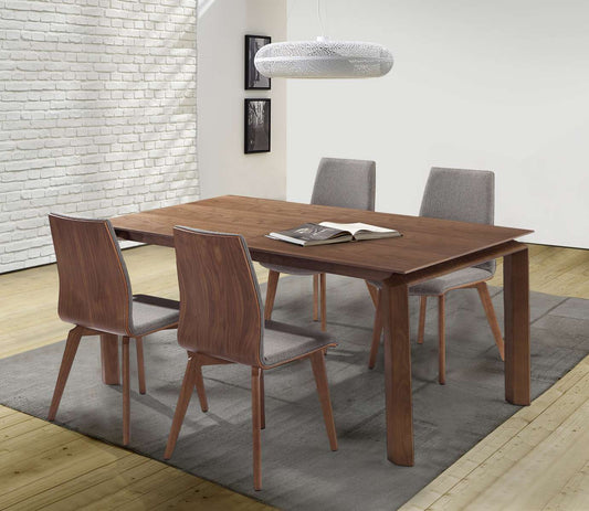 Treviso Mid-Century Walnut Wood 5 Piece Dining Set By Armen Living | Dining Sets | Modishstore