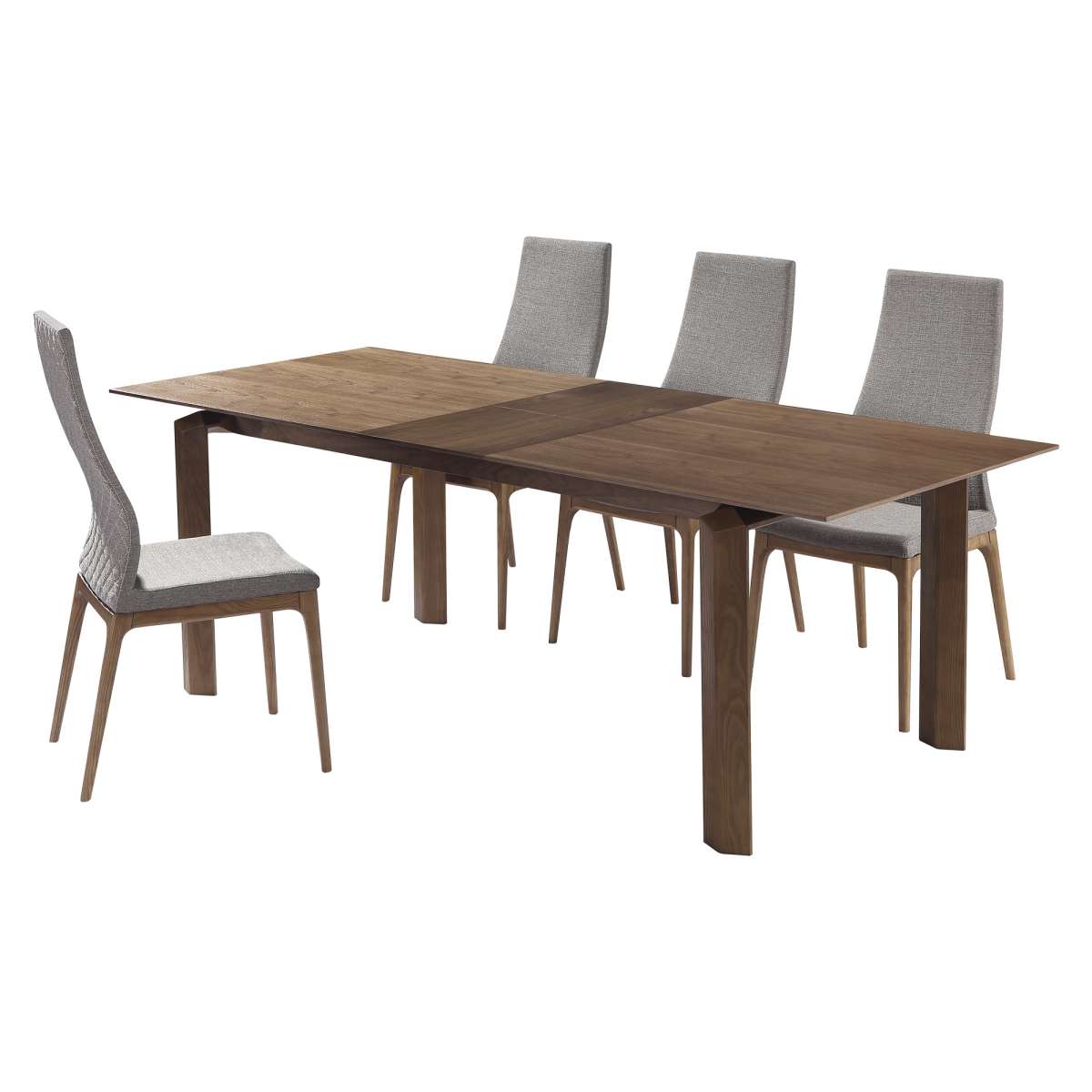 Parker Mid-Century Walnut Wood 5 Piece Dining Set By Armen Living | Dining Sets | Modishstore - 2