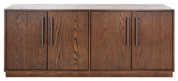 Safavieh Mallory 4 Door Media Stand - Dark Brown | Accent Tables | Modishstore - 2