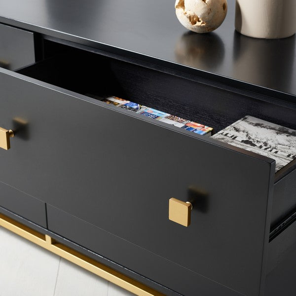 Safavieh Claudette 4 Drawer Dresser - Black | Dressers | Modishstore - 4