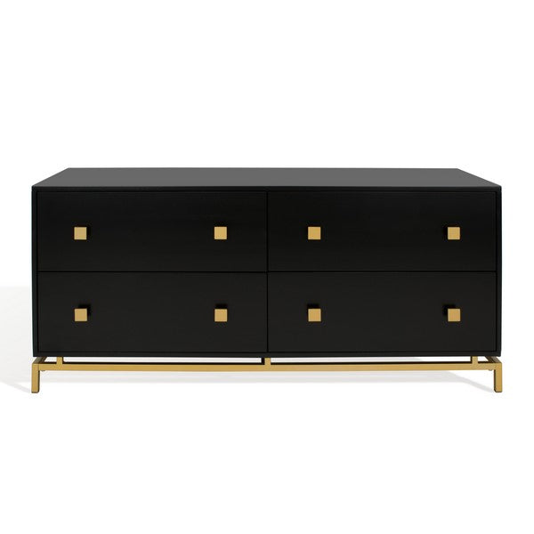 Safavieh Claudette 4 Drawer Dresser - Black | Dressers | Modishstore - 2