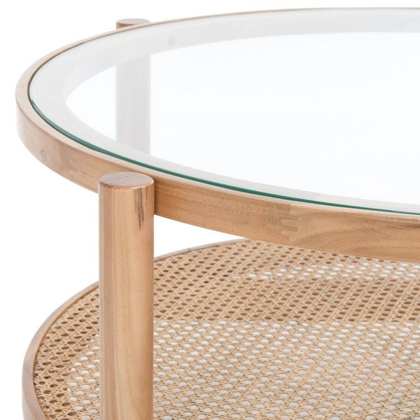 Safavieh Karyna Rattan & Glass Table - Clear | Coffee Tables | Modishstore - 4