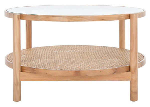 Safavieh Karyna Rattan & Glass Table - Clear | Coffee Tables | Modishstore - 2