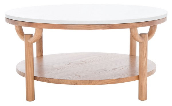 Safavieh Puck Marble Top Coffee Table - Natural | Coffee Tables | Modishstore - 2