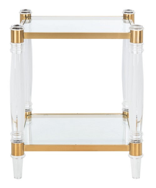 Safavieh Isabelle Acrylic Accent Table - Brass | Accent Tables | Modishstore - 2