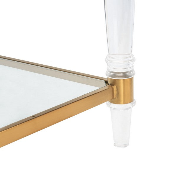 Safavieh Isabelle Acrylic Accent Table - Brass | Accent Tables | Modishstore - 5