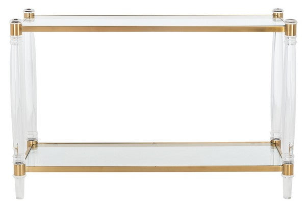 Safavieh Isabelle Acrylic Console Table - Brass | Console Tables | Modishstore - 2