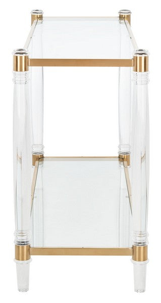 Safavieh Isabelle Acrylic Console Table - Brass | Console Tables | Modishstore - 4