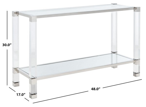 Safavieh Angie Acyrlic Console Table - Silver | Console Tables | Modishstore - 3