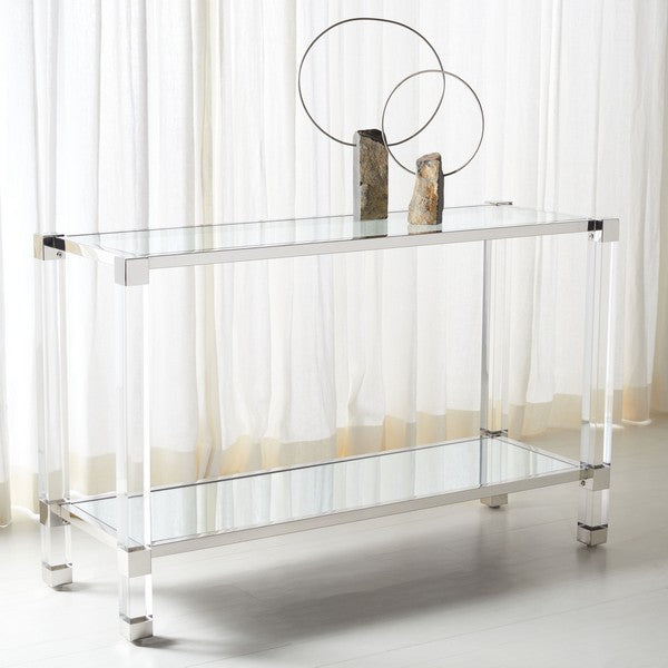 Safavieh Angie Acyrlic Console Table - Silver | Console Tables | Modishstore