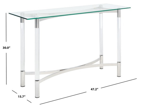 Safavieh Letty Acrylic Console Table - Silver | Console Tables | Modishstore - 4