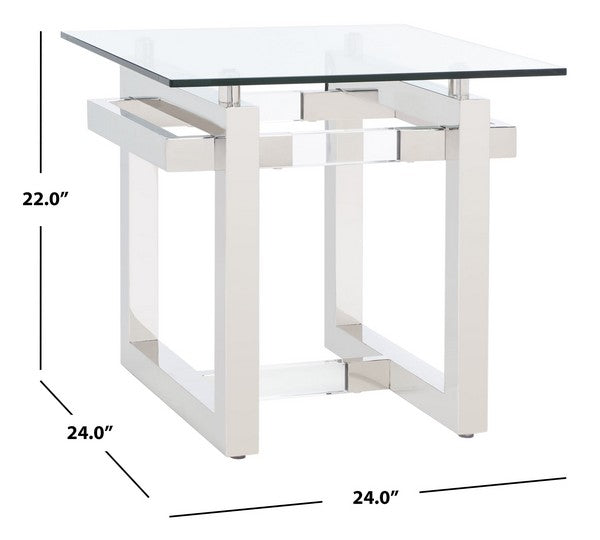 Safavieh Montrelle Acrylic Accent Table - Silver | Accent Tables | Modishstore - 4