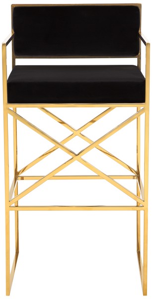 Safavieh Kian Barstool - Black | Bar Stools | Modishstore - 2