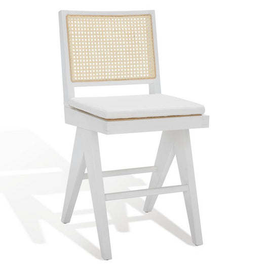 Safavieh Colette Rattan Counter Stool - White | Counter Stools | Modishstore