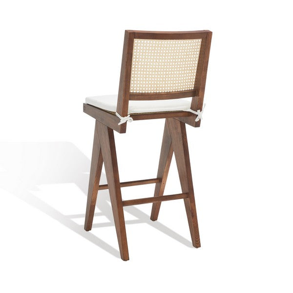 Safavieh Colette Rattan Barstool - Walnut | Bar Stools | Modishstore - 2