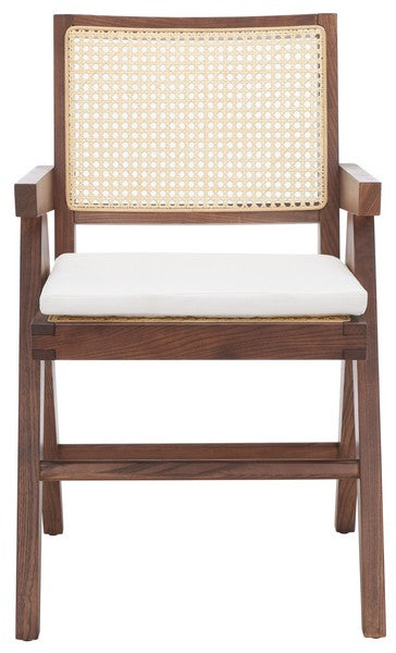 Safavieh Colette Rattan Armchair - Walnut | Dining Chairs | Modishstore - 2