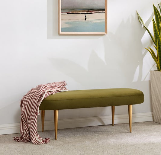 Safavieh Corinne Oval Bench - Olive | Benches | Modishstore