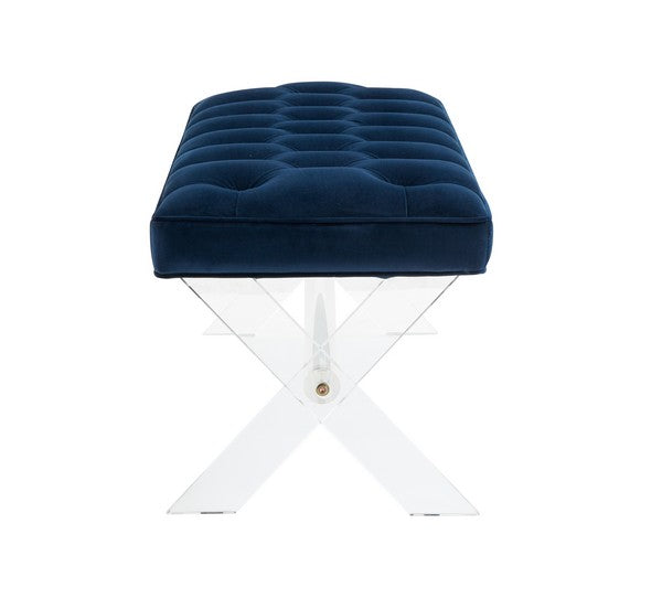 Safavieh Tourmaline Acrylic Bench - Navy | Benches | Modishstore - 3