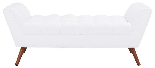 Safavieh Damian Tufted Bench - White | Benches | Modishstore - 2