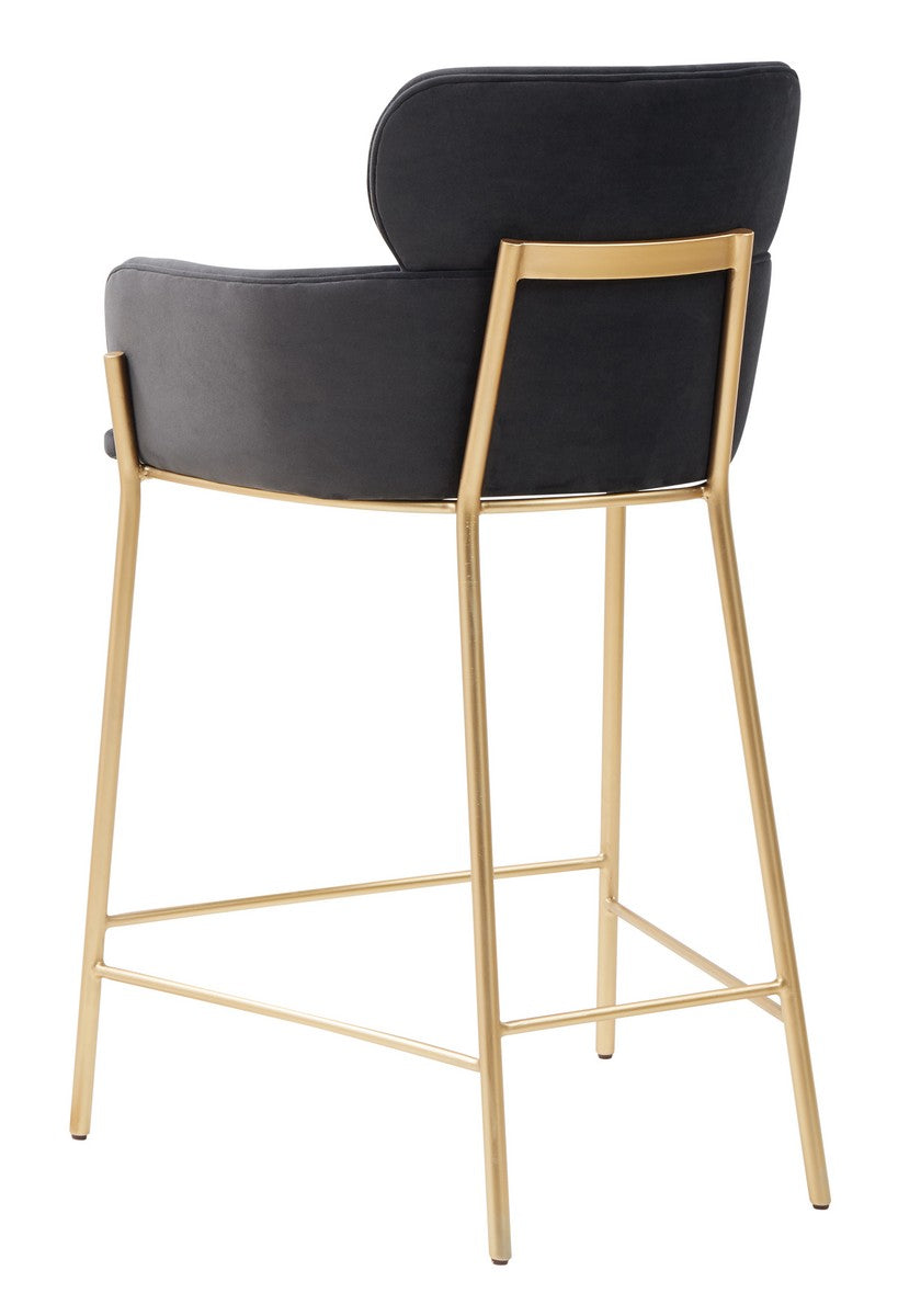 Safavieh Charlize Velvet Counter Stool | Bar Stools | Modishstore - 8