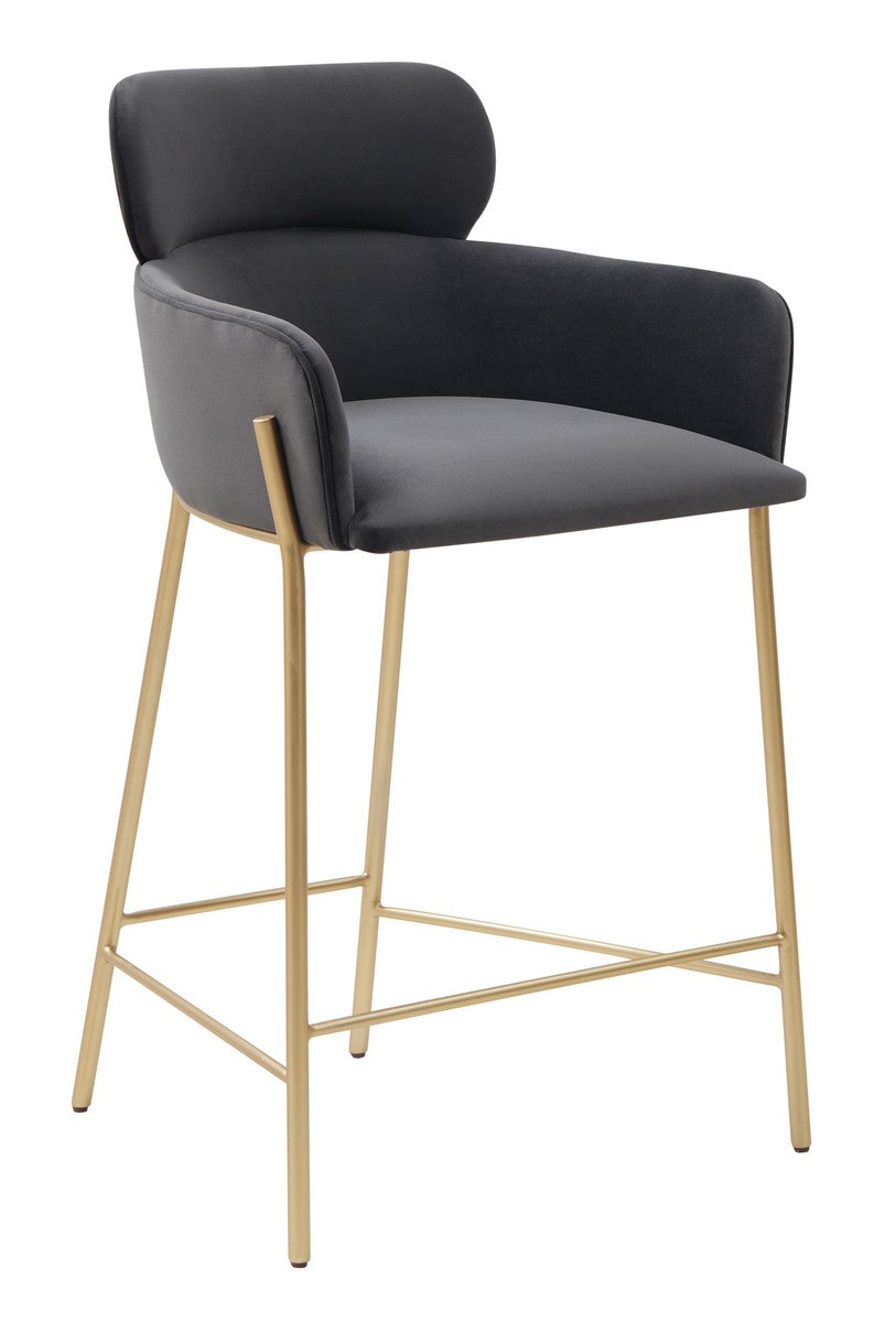 Safavieh Charlize Velvet Counter Stool | Bar Stools | Modishstore - 9