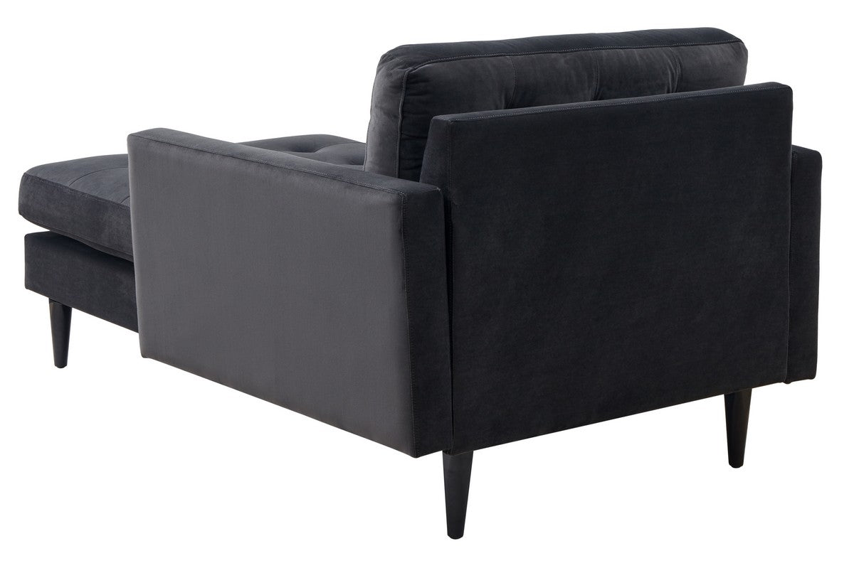 Safavieh Curtis Tufted Chaise - Dark Gray | Lounge Chairs | Modishstore - 5