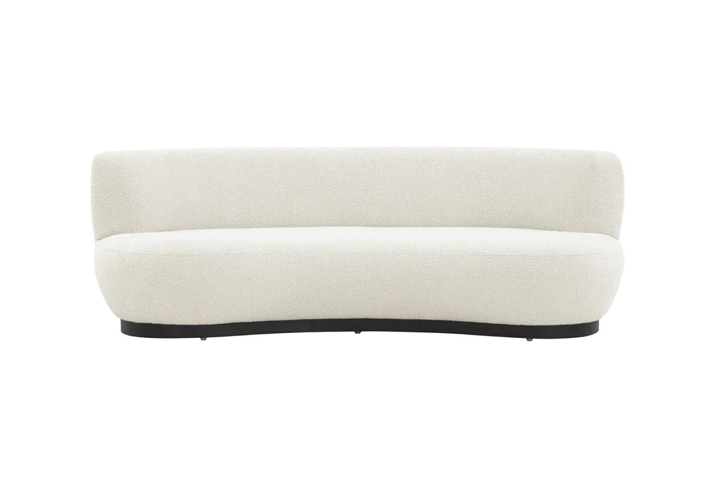 Safavieh Stevie Boucle Curved Back Sofa - Ivory | Sofas | Modishstore - 6