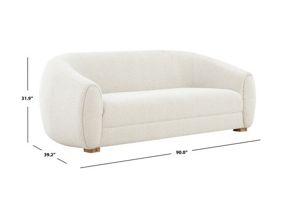 Safavieh Emiliana Boucle Sofa - Ivory | Sofas | Modishstore - 6