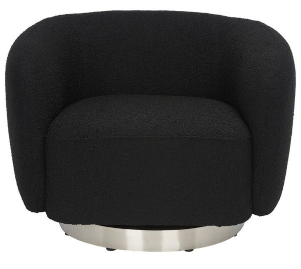 Safavieh Bernard Swivel Accent Chair - Black | Accent Chairs | Modishstore - 2