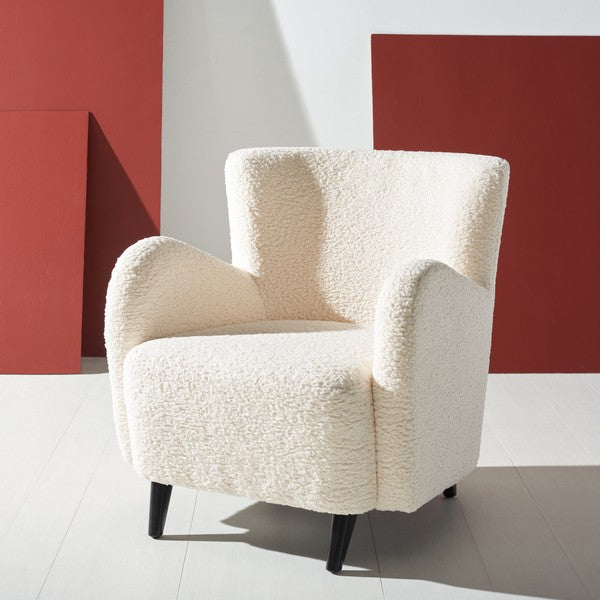 Safavieh Rayanne Modern Wingback Chair - Ivory | Accent Chairs | Modishstore