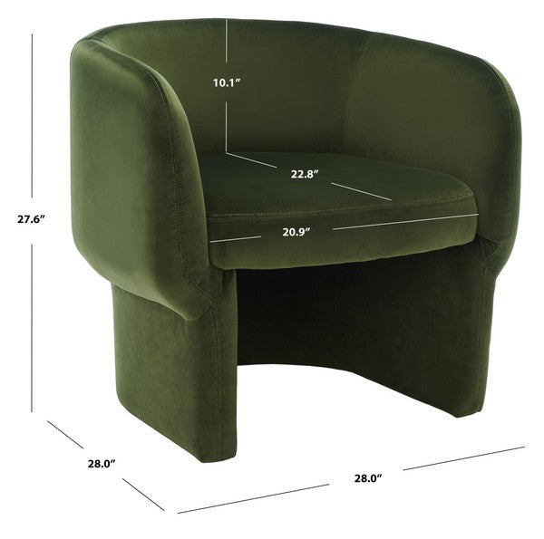 Safavieh Kellyanne Modern Dining Chair - Forest Green | Accent Chairs | Modishstore - 3