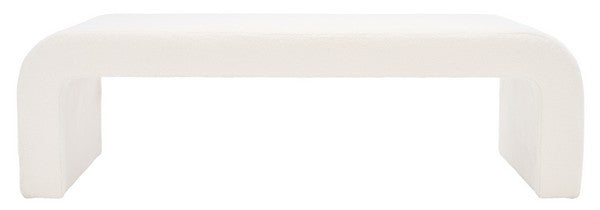 Safavieh Caralynn Upholstered Bench - White | Benches | Modishstore - 2