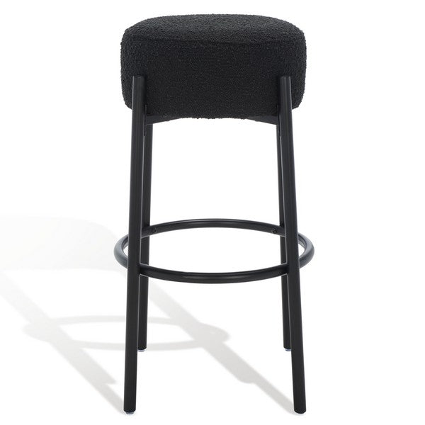 Safavieh Paisleigh Metal Leg Barstool - Black | Bar Stools | Modishstore - 4