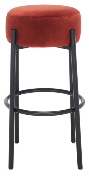 Safavieh Paisleigh Metal Leg Barstool - Rust | Bar Stools | Modishstore - 2