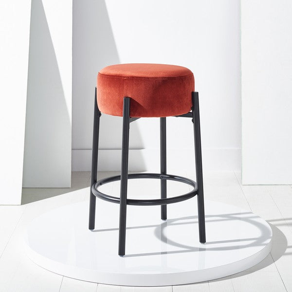 Safavieh Paisleigh Metal Counter Stool - Rust | Counter Stools | Modishstore