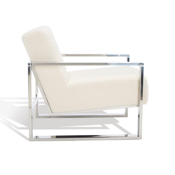 Safavieh Ramos Metal Framed Accent Chai - Ivory | Accent Chairs | Modishstore - 4