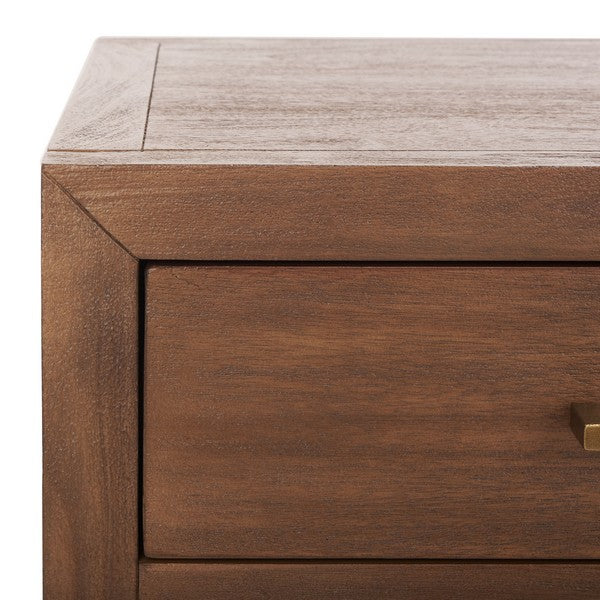 Safavieh Ariella 3 Drawer Wd Nightstand - Brown | Nightstands | Modishstore - 4