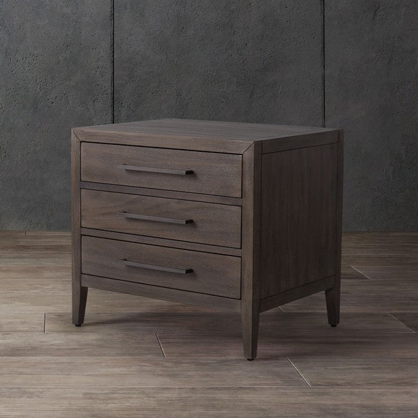 Safavieh Ariella 3 Drawer Wd Nightstand - Light Brown | Nightstands | Modishstore