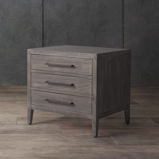 Safavieh Ariella 3 Drawer Wd Nightstand - Light Gray | Nightstands | Modishstore