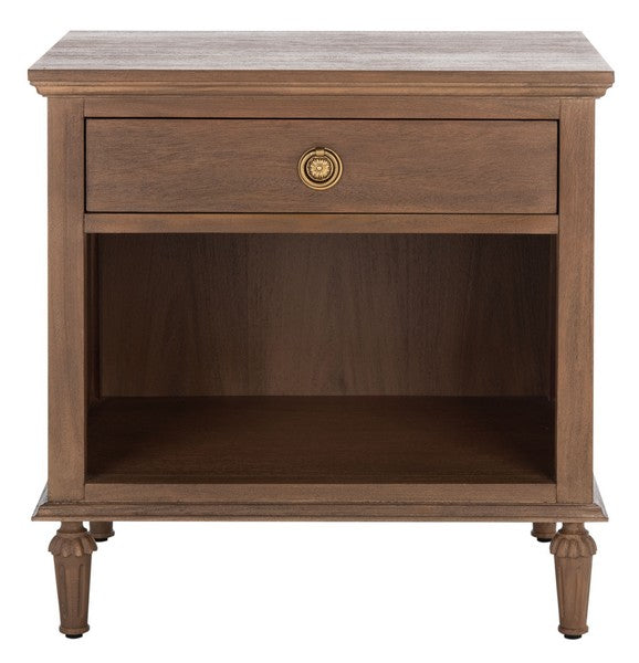 Safavieh Lisabet 1 Drawer Wd Nightstand - Brown | Nightstands | Modishstore - 2