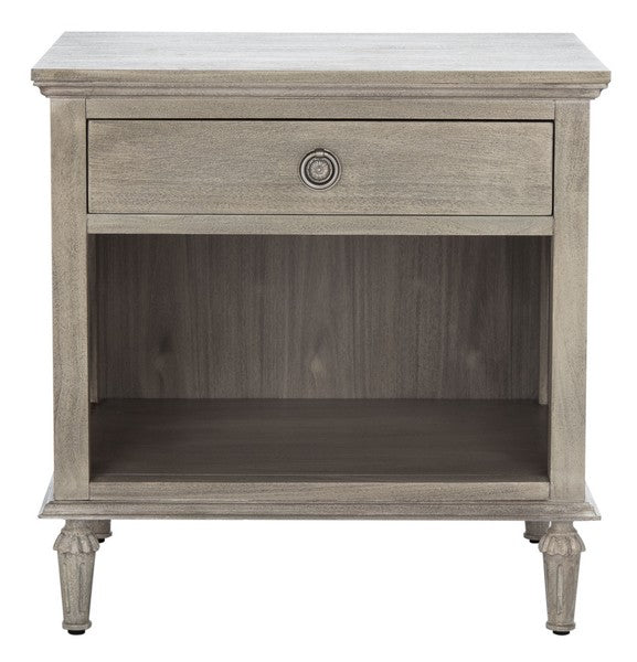 Safavieh Lisabet 1 Drawer Wd Nightstand - Light Gray | Nightstands | Modishstore - 2