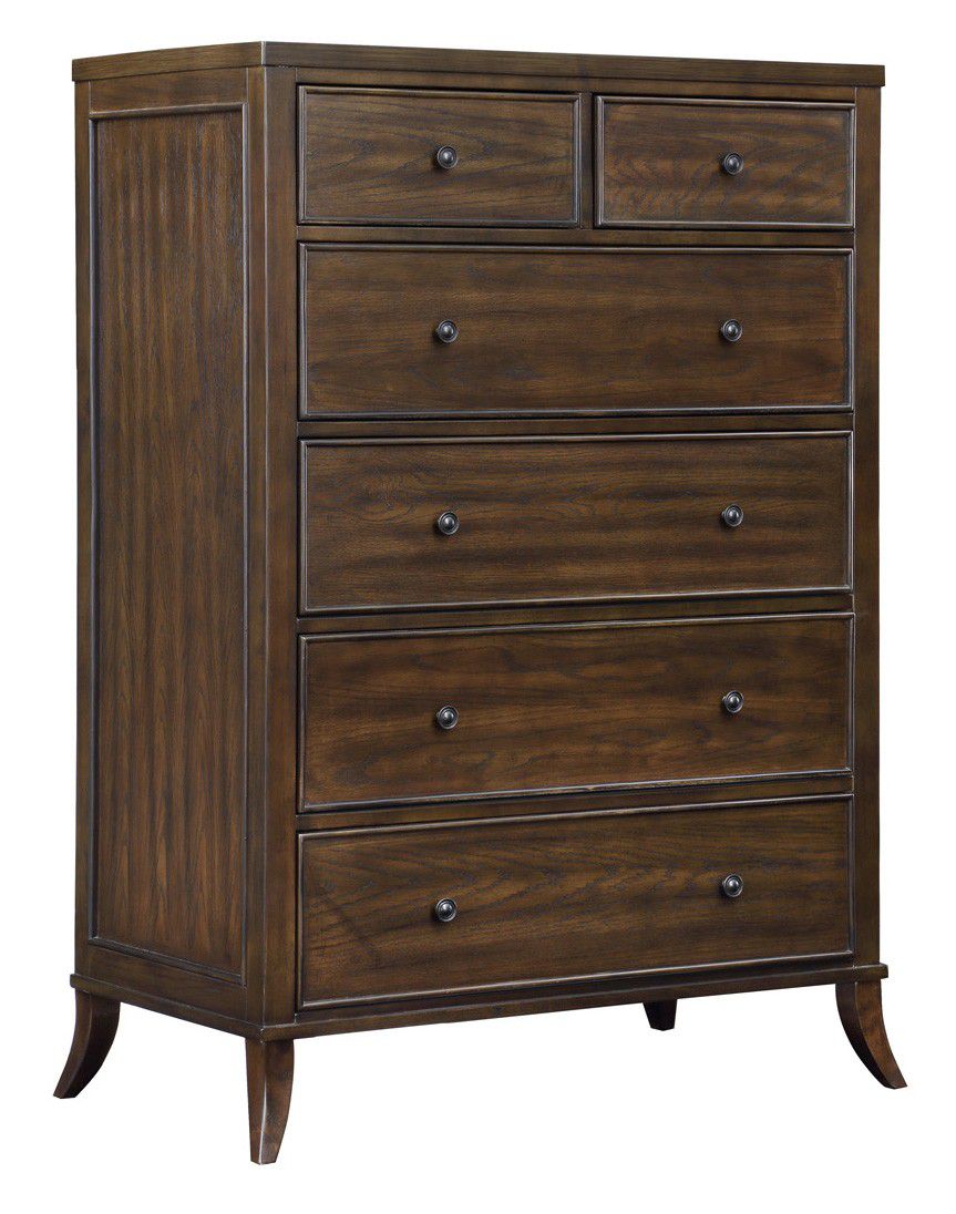 Safavieh Tobias 6 Drawer Tall Dresser - Dark Walnut | Dressers | Modishstore - 3