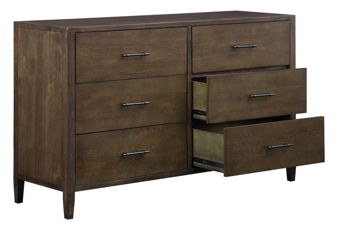 Safavieh Tompkins 6 Drawer Dresser - Dark Walnut | Dressers | Modishstore - 4