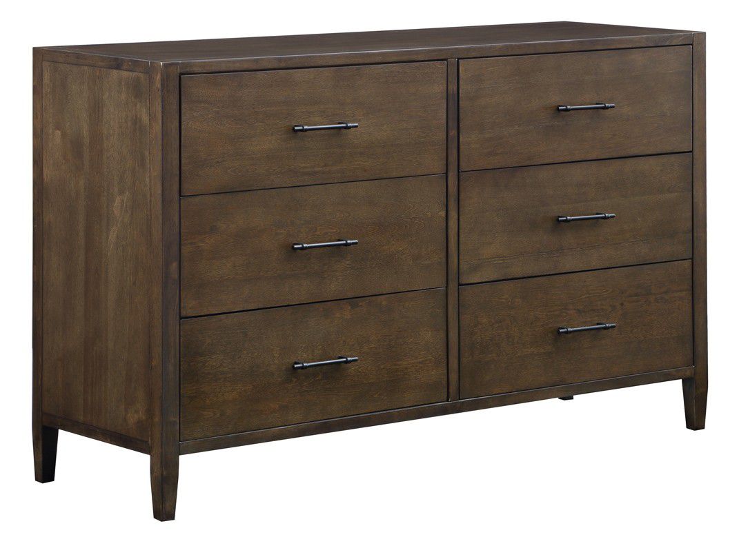 Safavieh Tompkins 6 Drawer Dresser - Dark Walnut | Dressers | Modishstore - 3