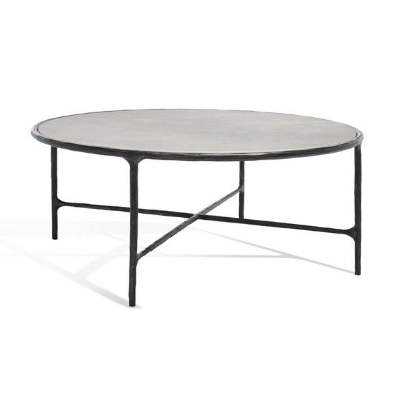 Safavieh Jessa Round Metal Coffee Table - Black | Coffee Tables | Modishstore