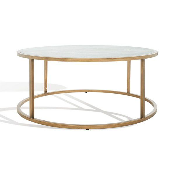 Safavieh Brynna Rd Marble Coffee Table - Bronze | Coffee Tables | Modishstore - 2